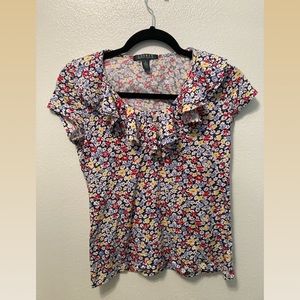 Lauren Ralph Lauren Floral Ruffle Top Size: S